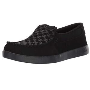 DC Mens Villain 2 Slip On Sneakers US 18 EU 55 Black Leather NIB